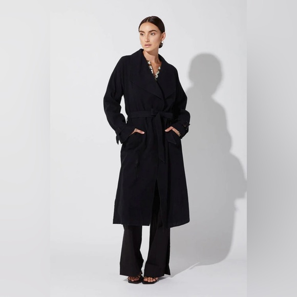 Cleobella Jackets & Blazers - Cleobella Black Coat Lightweight Size L/XL Organic Cotton Jacket NWT